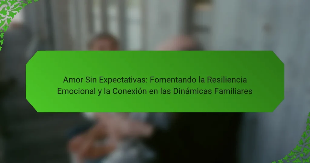 Amor Sin Expectativas: Fomentando la Resiliencia Emocional y la Conexión en las Dinámicas Familiares