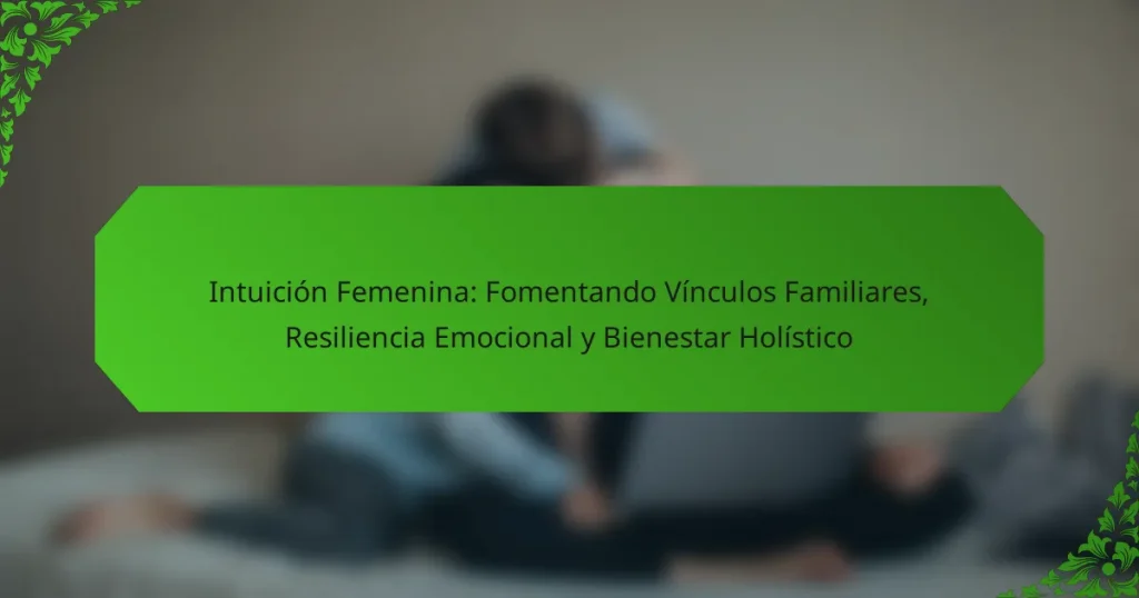Intuición Femenina: Fomentando Vínculos Familiares, Resiliencia Emocional y Bienestar Holístico