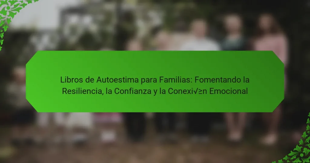 Libros de Autoestima para Familias: Fomentando la Resiliencia, la Confianza y la Conexión Emocional