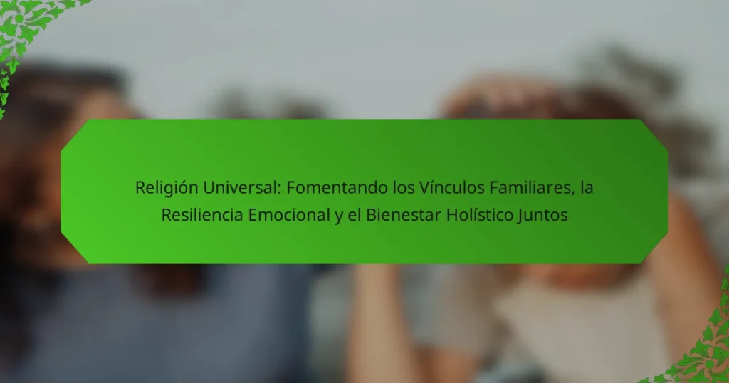 Religión Universal: Fomentando los Vínculos Familiares, la Resiliencia Emocional y el Bienestar Holístico Juntos